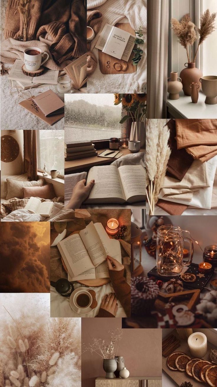 25 Autumn Collage Aesthetic Wallpapers : Neutral Autumn Mood