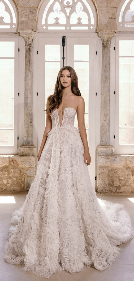 idan cohen bridal collection, wedding dress 2023, off the shoulder wedding dress, embellishment wedding dress