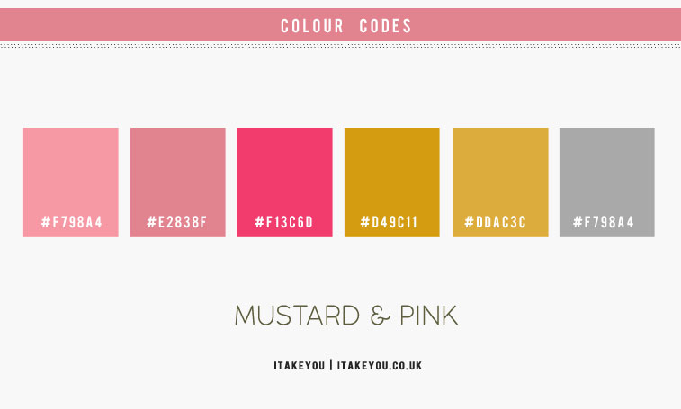 mustard and pink color combo, mustard and pink color scheme, mustard and pink, mustard and pink color hex