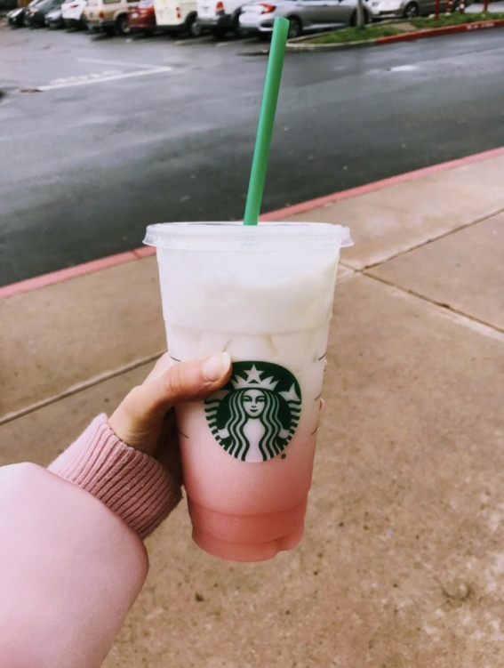 These Starbucks Drinks Look So Yummy : Ombre Strawberry Drink