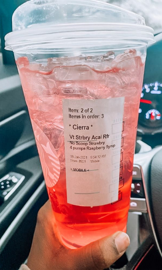 These Starbucks Drinks Look So Yummy : Strawberry Acai Refresher + Raspberry Syrup