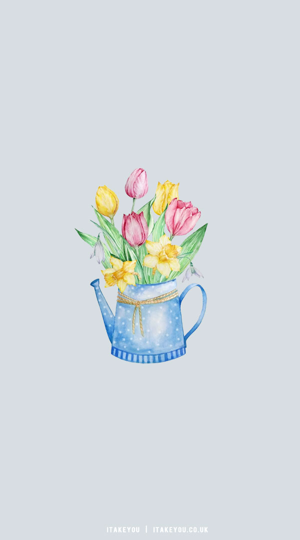33 Cute Spring Wallpaper Ideas : Pink Floral Blue Background For Desktop I  Take You | Wedding Readings | Wedding Ideas | Wedding Dresses | Wedding  Theme