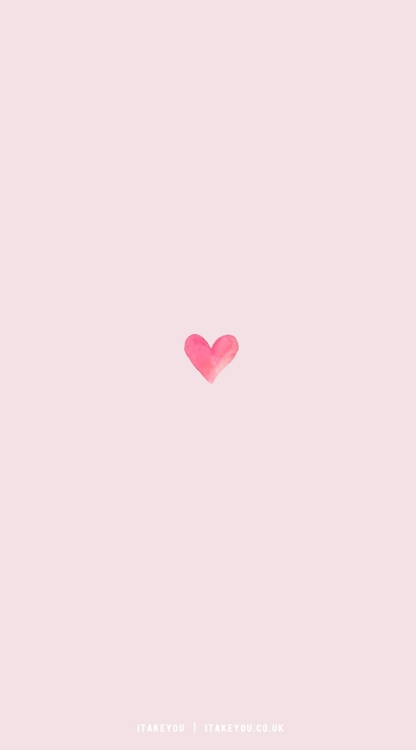 33 Cute Spring Wallpaper Ideas : A Pink Love Heart