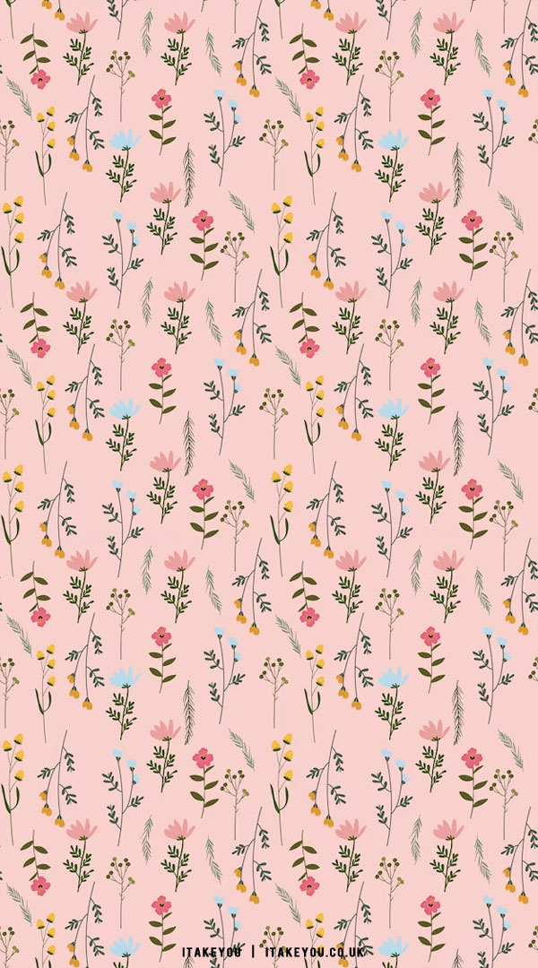 33 Cute Spring Wallpaper Ideas : Floral Pink Background