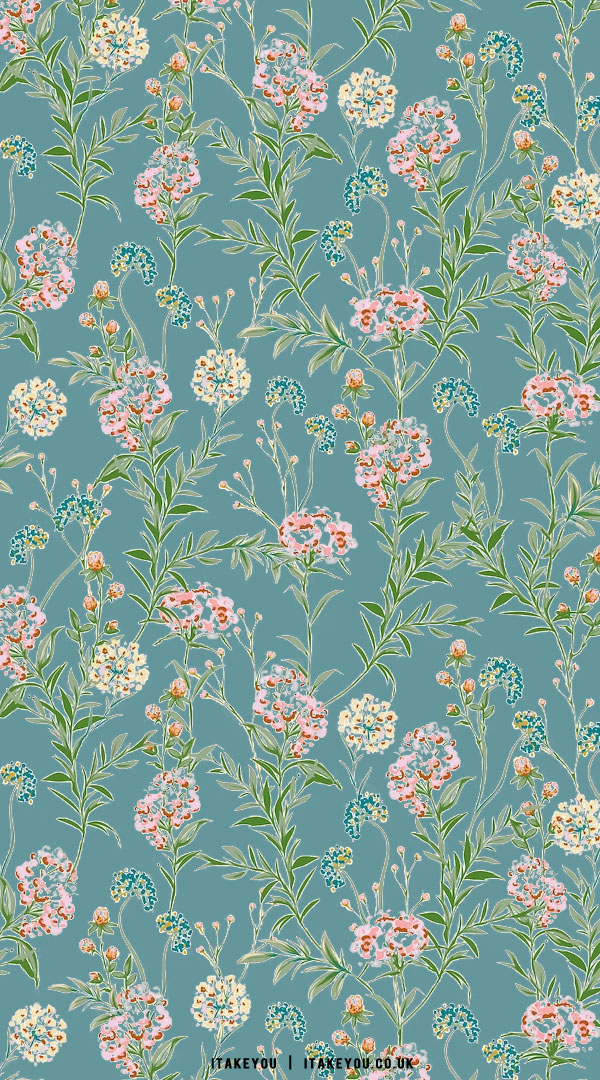 Pink Spring Flowers Wallpaper, Contemporary Floral Wall Art | anewall –  Anewall