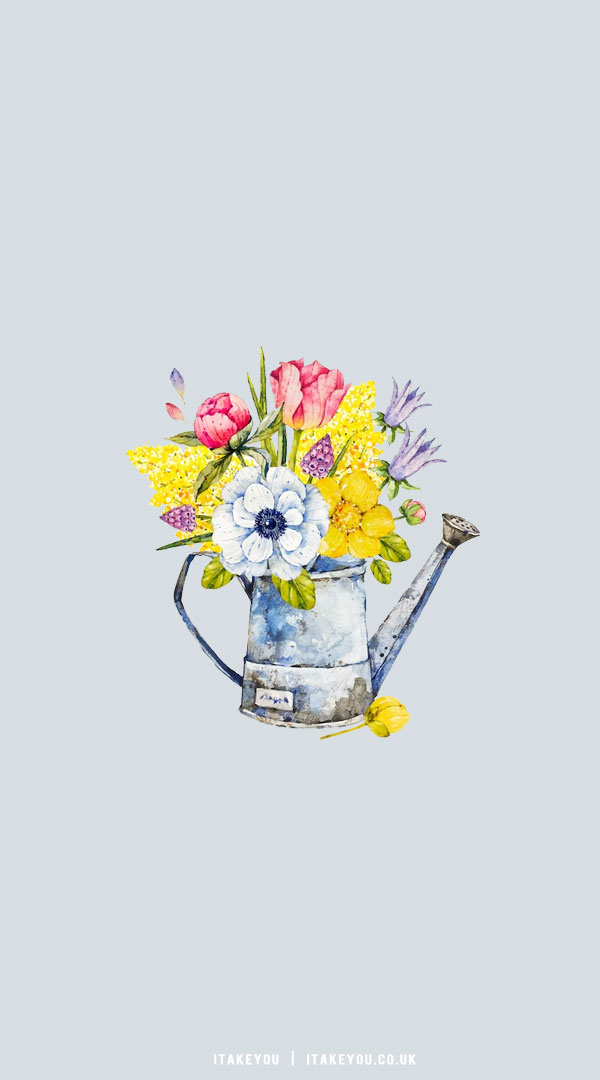 33 Cute Spring Wallpaper Ideas : Watercolor Spring Bloom Illustration