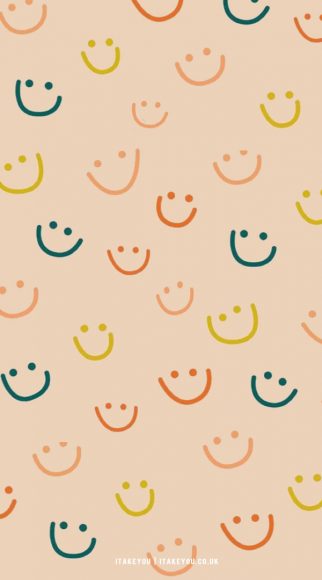 33 Cute Spring Wallpaper Ideas : Colourful Happy Face Wallpaper I Take ...
