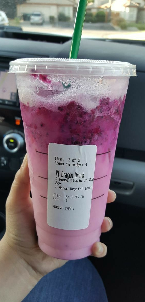 These Starbucks Drinks Look So Yummy : Mango Dragon Drink