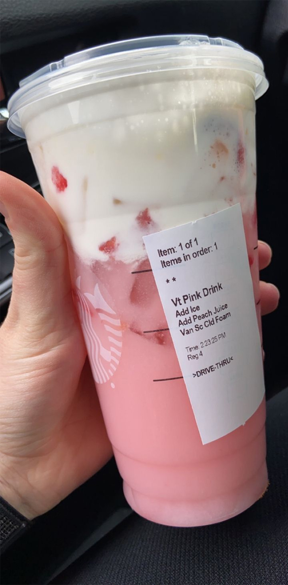 These Starbucks Drinks Look So Yummy : No Shake Pink Drink
