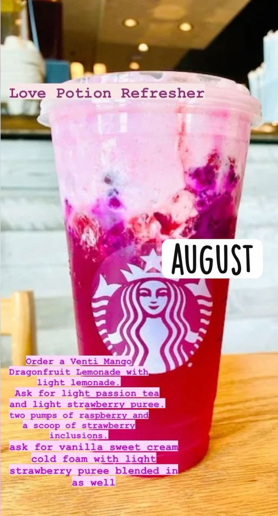 These Starbucks Drinks Look So Yummy : Mango Dragonfruit August Drink