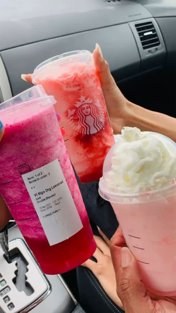 These Starbucks Drinks Look So Yummy : Three Different Pink Drinks