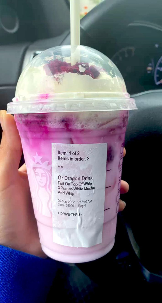 These Starbucks Drinks Look So Yummy : Berry Dragon Drink