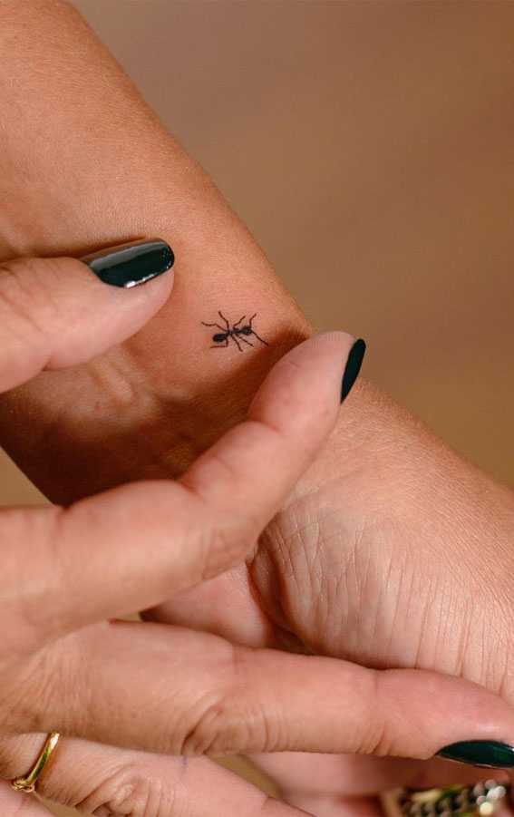 70+ Beautiful Tattoo Designs For Women : Tiny Ant Tattoo I Take You