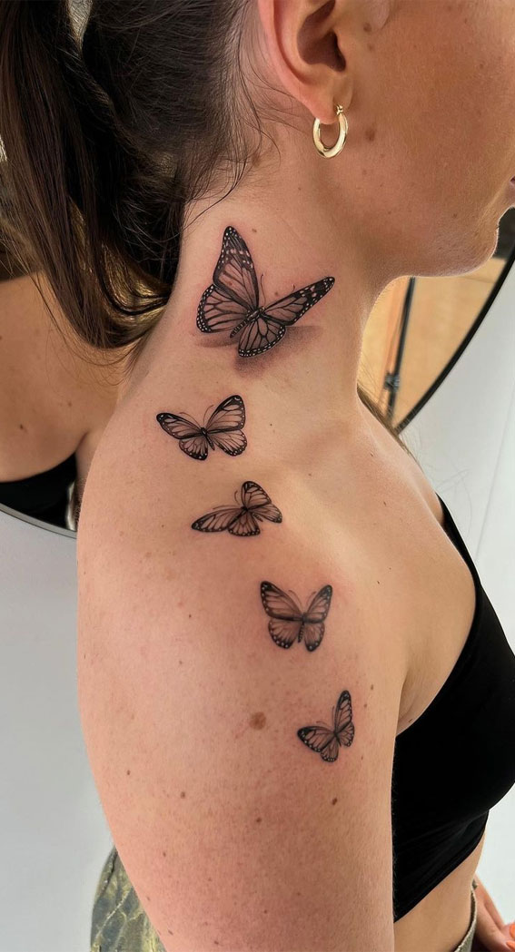 30 Cute Butterfly Tattoos : Transforming Butterflies