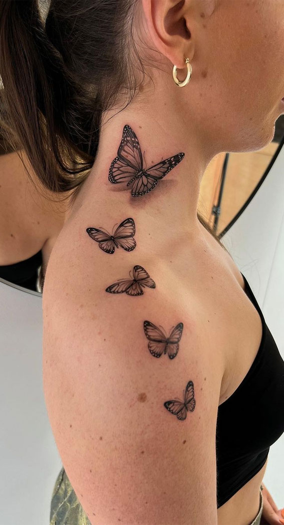 12 Beautiful Butterfly Neck Tattoos  neartattoos