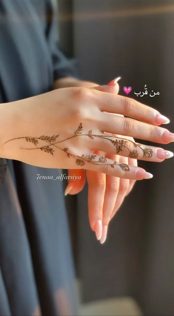 20 Elegant modern minimalist henna designs - Wedandbeyond