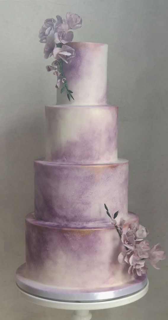 watercolour wedding cake, wedding cake ideas, wedding cake designs, four tier wedding cake, white wedding cake