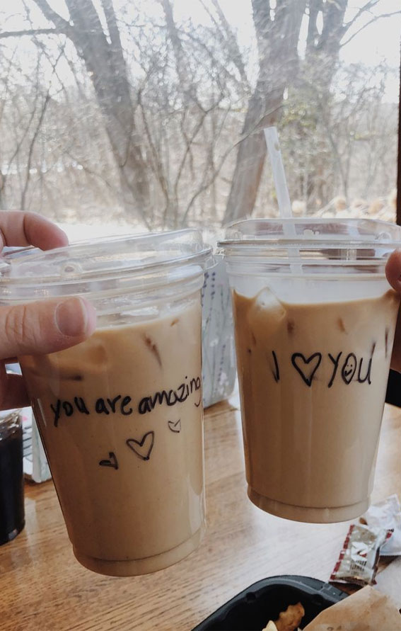 Summer Vibe Iced Coffee Aesthetic : You Are Amazing & I Love You