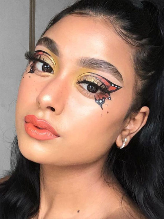 Butterfly Hot Makeup Trends for the Season : Ombre Yellow & Orange