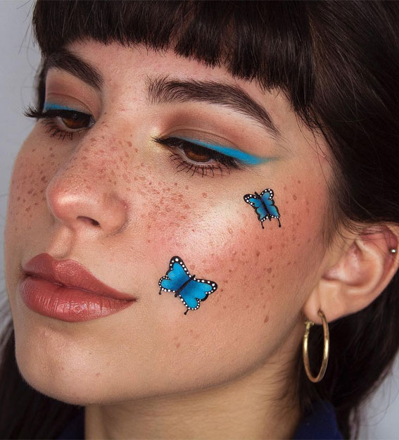 Butterfly Hot Makeup Trends for the Season : Tiny butterflies