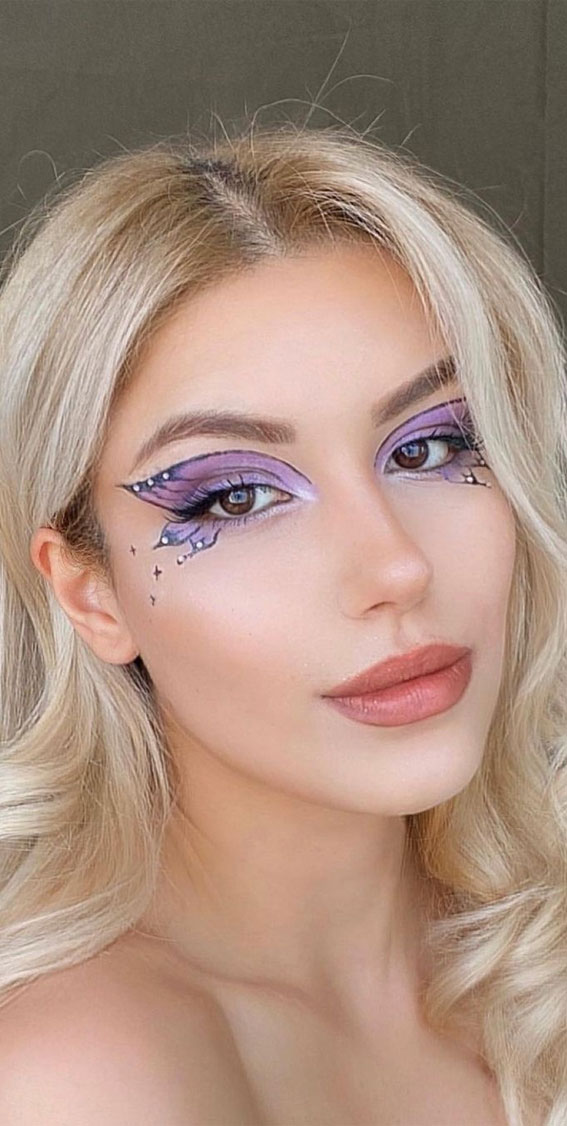 Butterfly Hot Makeup Trends for the Season : Sparkles & Purple Wings