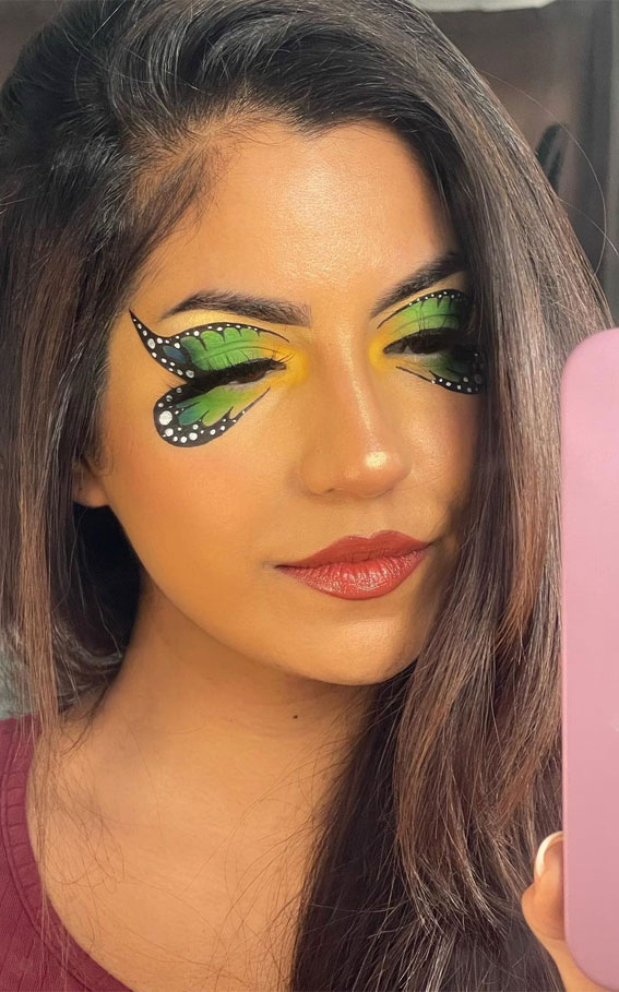 Butterfly Hot Makeup Trends for the Season : Green Butterfly Effect