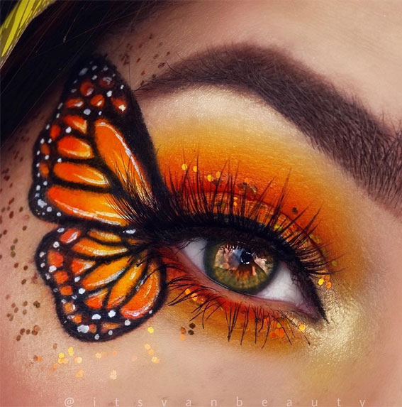 Butterfly Hot Makeup Trends for the Season : Golden Hour Tones