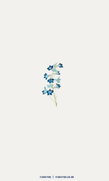 20 Shades of Serenity Blue Wallpaper Ideas : Blue Floral Wallpaper for ...