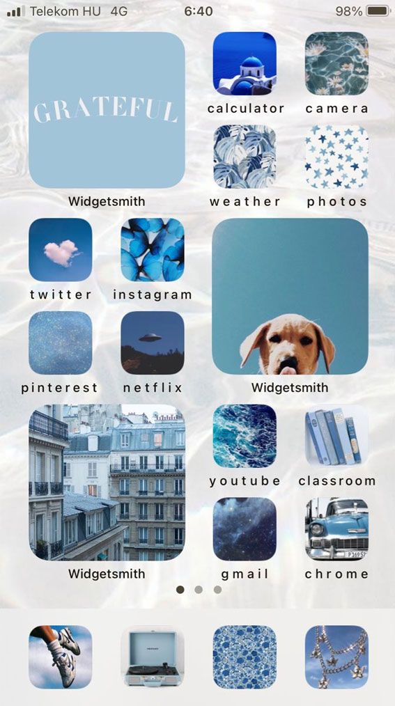 25 Blue Widgetsmith Ideas Personalize Your Home Screen : Grateful Widget