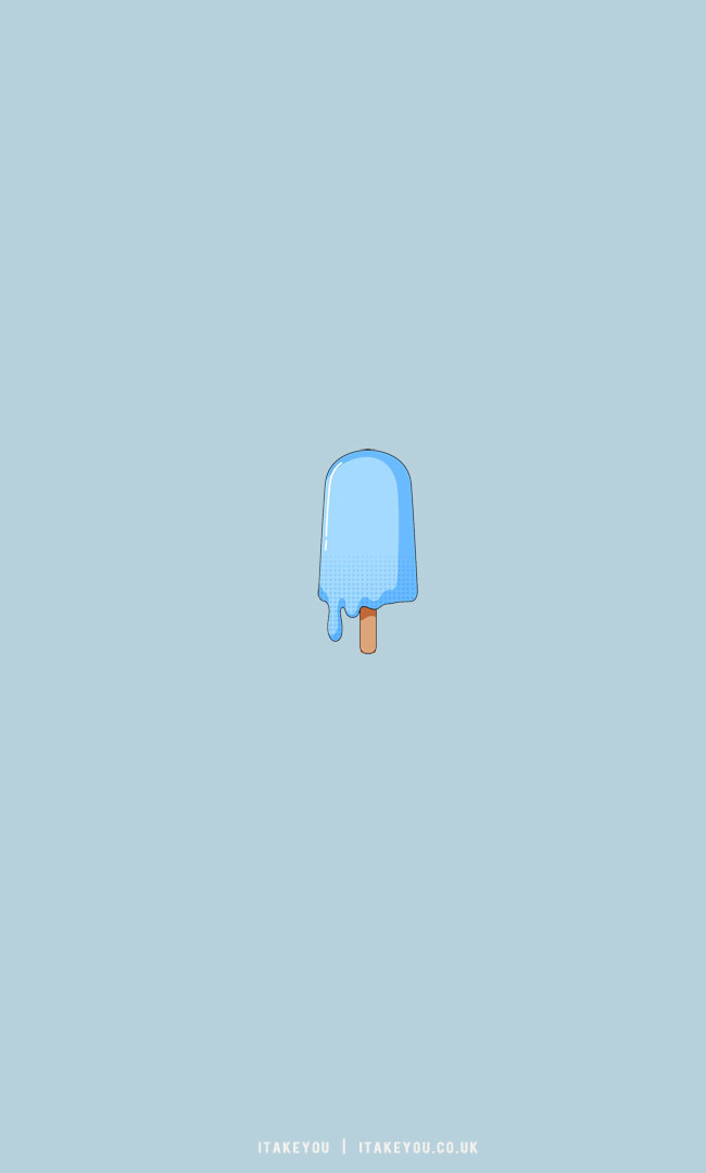 20 Shades of Serenity Blue Wallpaper Ideas : Ice Lolly Blue Wallpaper