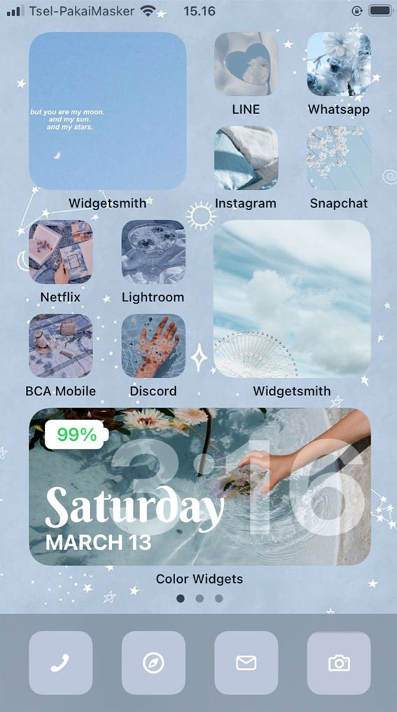 25 Blue Widgetsmith Ideas Personalize Your Home Screen : Blue Constellation Background