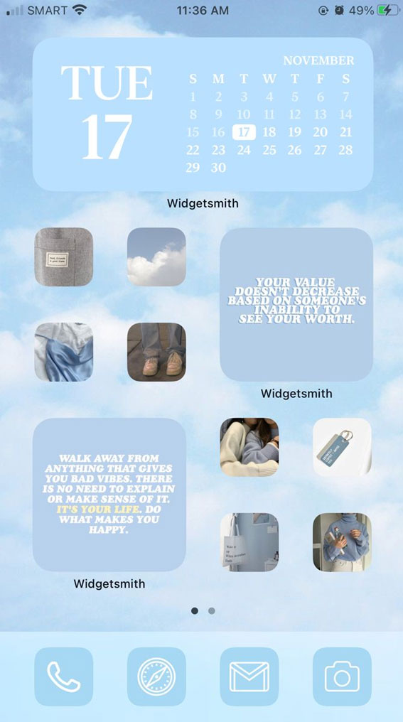 25 Blue Widgetsmith Ideas Personalize Your Home Screen : Your Value Doesn’t Describe