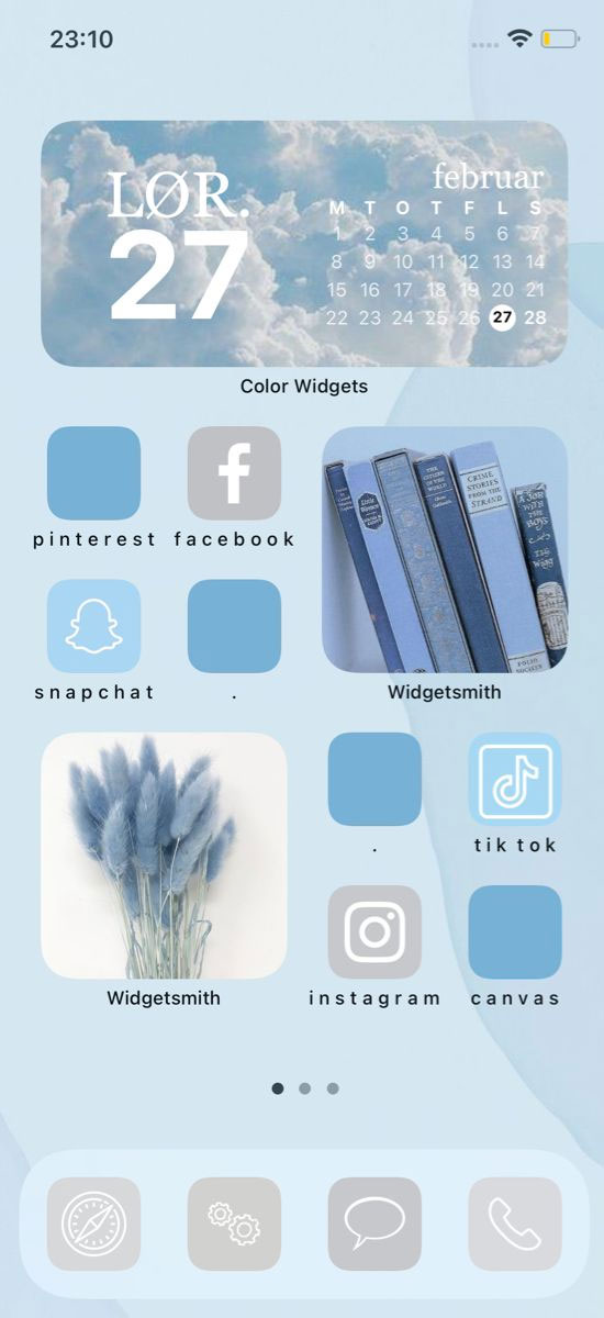 25 Blue Widgetsmith Ideas Personalize Your Home Screen : Date & Time Widget