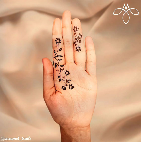 22 Floral Henna Patterns Inspired by Nature : Simple Floral Mehndi