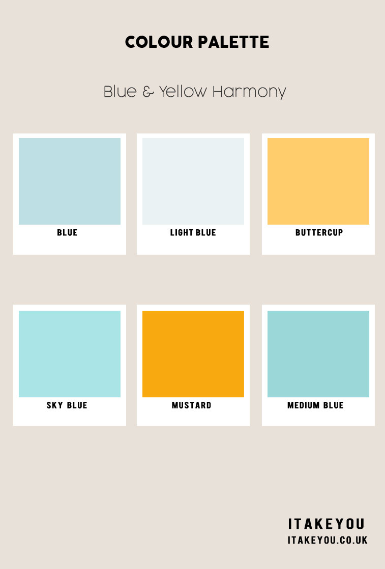 Blue and Yellow Colour Combination, Summer Colour Combos, Summer Colours, True Summer Colour Palette, soft summer color palette, summer color palette