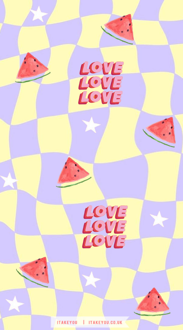 18 Delightful Summer Wallpaper Ideas : Groovy Summer Checker