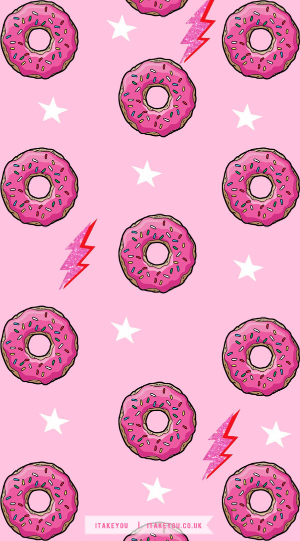 Donut and coffee, colorful decoration 1242x2688 iPhone 11 Pro/XS Max  wallpaper, background, picture, image