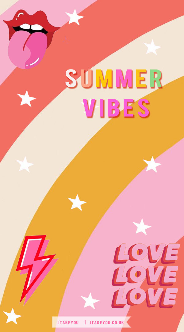 18 Delightful Summer Wallpaper Ideas : Rainbow Summer Preppy Wallpaper