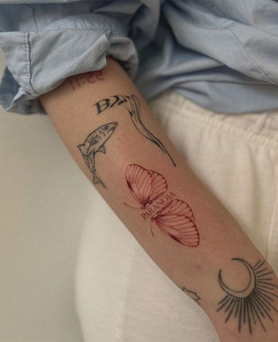 39 Inked Sentiments Exploring Meaningful Tattoos : Butterfly & Paranoia Tattoos