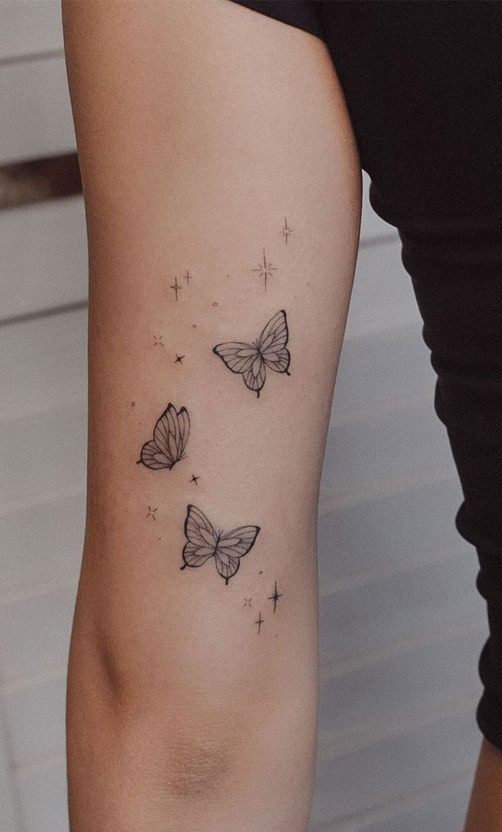 39 Inked Sentiments Exploring Meaningful Tattoos : Butterflies with stars