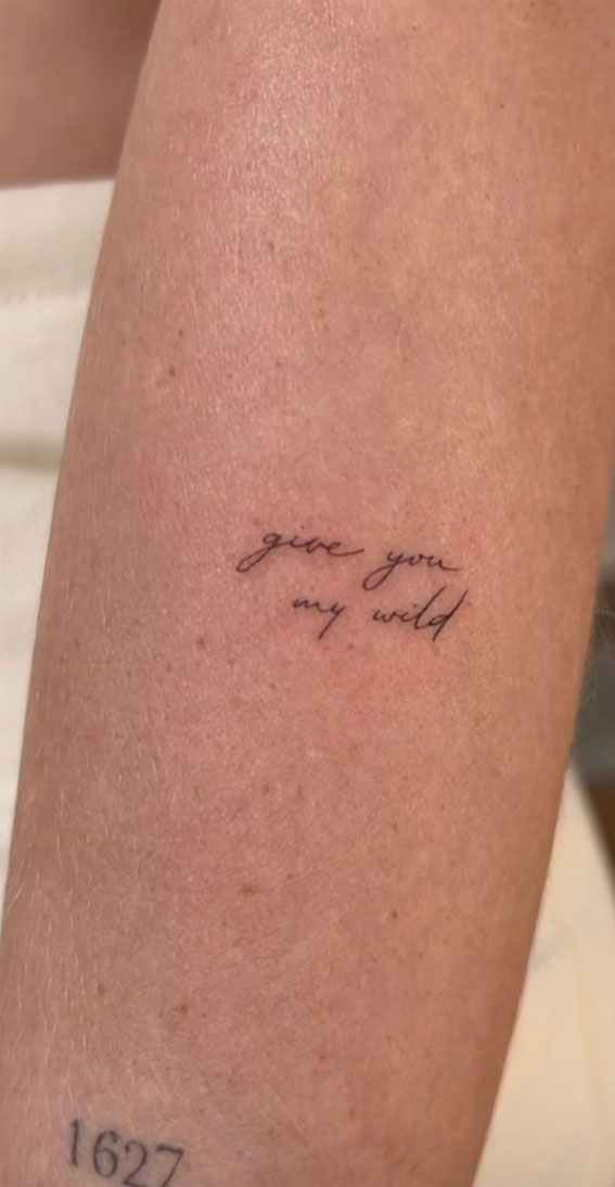 Enchanted Melodies Taylor Swift Tribute Tattoo Ideas : Give You My Wild I Take You