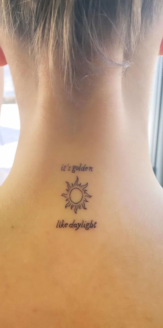 Enchanted Melodies Taylor Swift Tribute Tattoo Ideas : It’s Golden Like Daylight