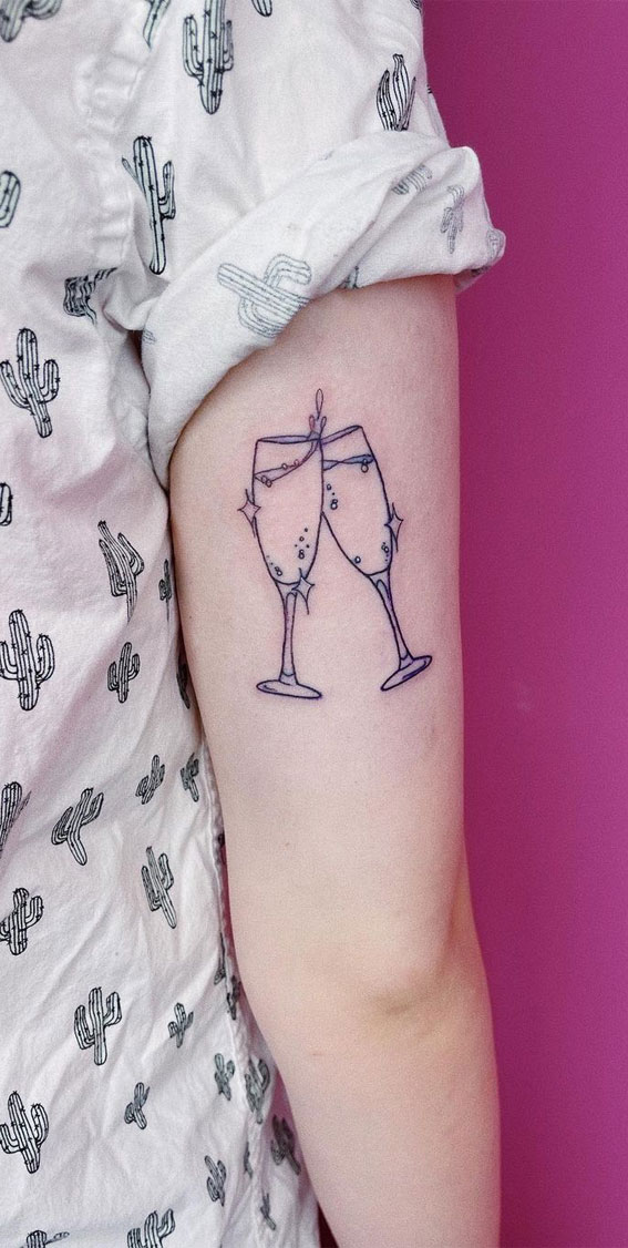 Enchanted Melodies Taylor Swift Tribute Tattoo Ideas : Champagne Problems