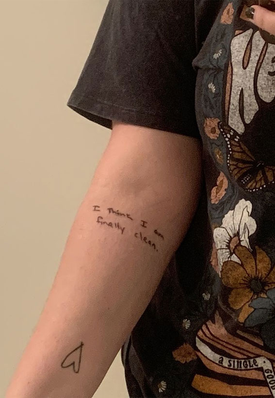 Enchanted Melodies Taylor Swift Tribute Tattoo Ideas : I Think I’m Finally Clean
