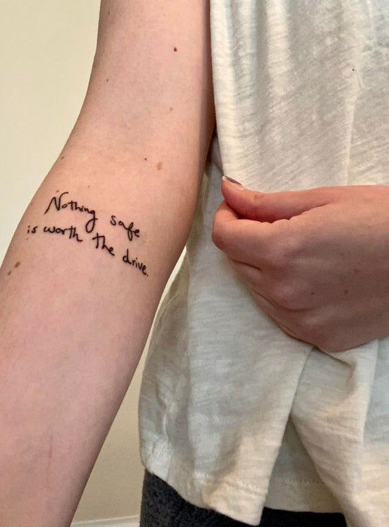 Enchanted Melodies Taylor Swift Tribute Tattoo Ideas : Nothing Safe is Worth The Drive