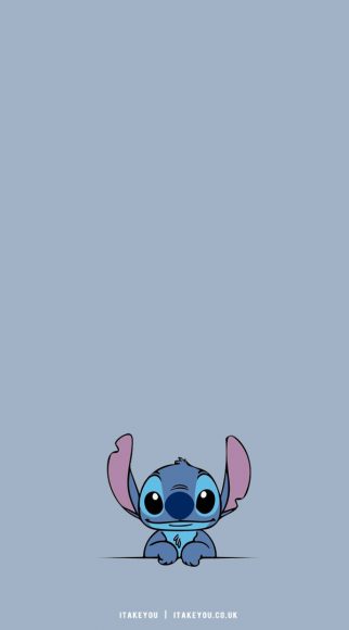 Fun and Cute Stitch Wallpapers : Stitch on Misty Blue Background I Take ...
