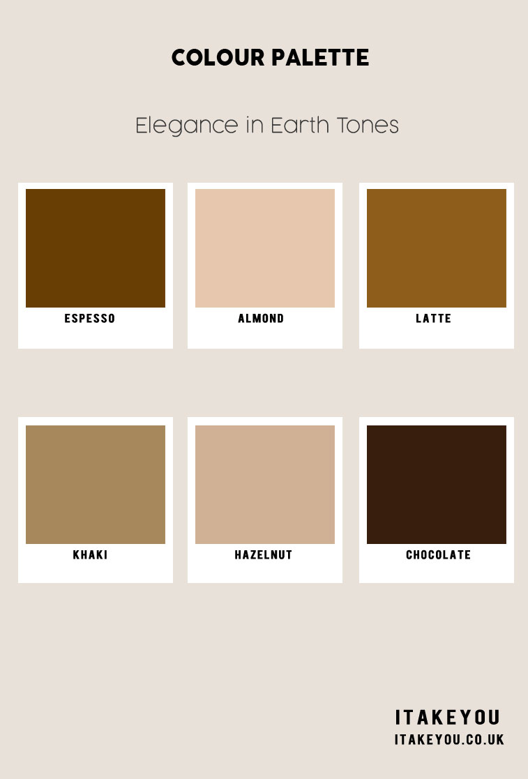 shades of brown color scheme, Autumn Colour Scheme, Autumn Colour Trends 2023, Fall Color Palette, autumn colors, Autumn Colours 2023, soft autumn colour palette