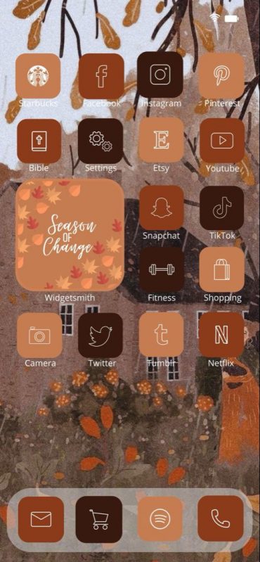 Aesthetic Fall IOS Home Screen Ideas : Season of Change I Take You ...