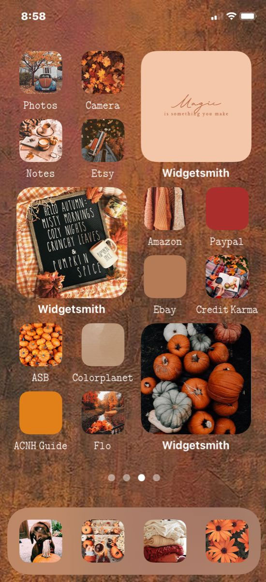 Aesthetic Fall IOS Home Screen Ideas : Brown Textured Wallpaper I Take ...