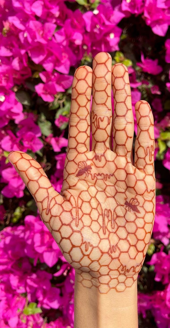 50 Timeless Allure of Henna Designs : Honey & Bees